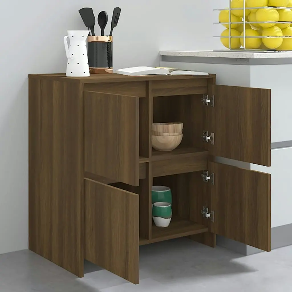 Sideboards 2 pcs Brown Oak 70x41x75 cm Engineered Wood 3098096