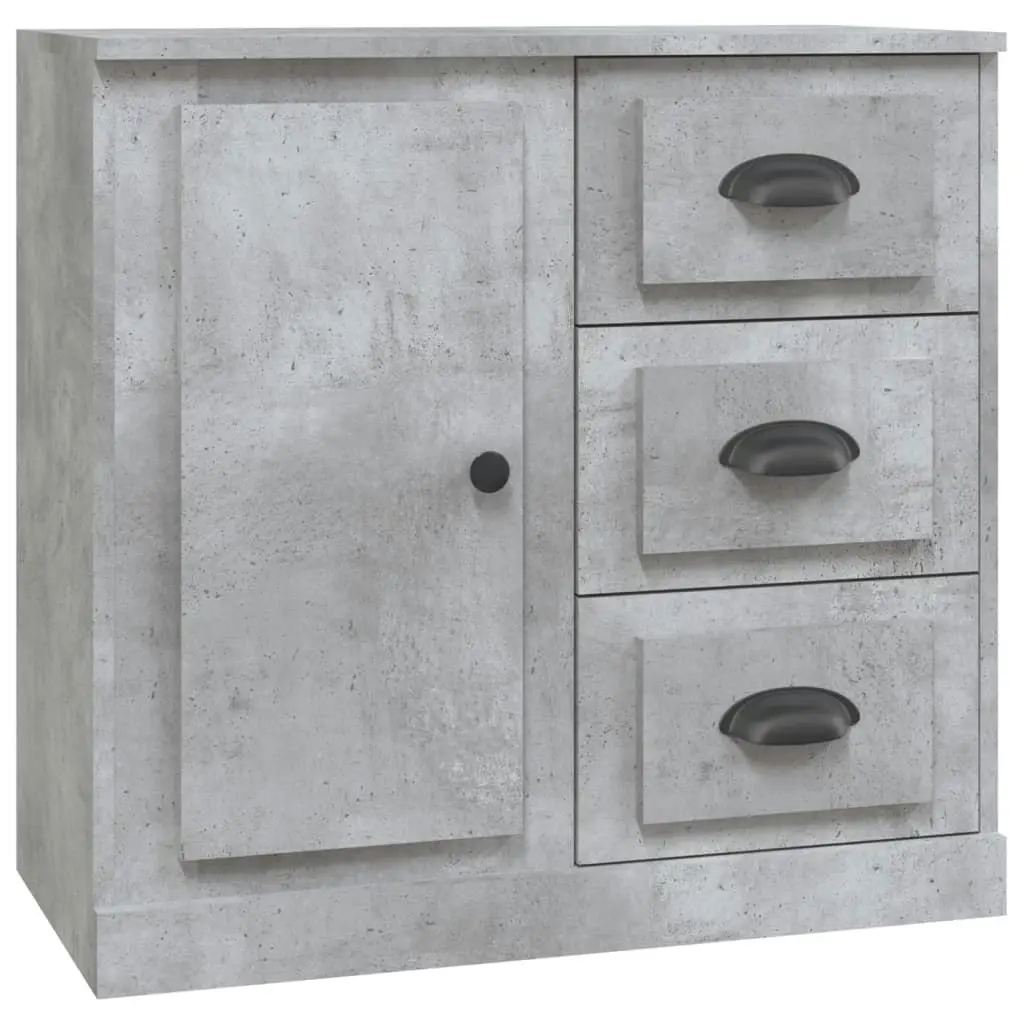 Sideboards 2 pcs Concrete Grey Engineered Wood 3185227