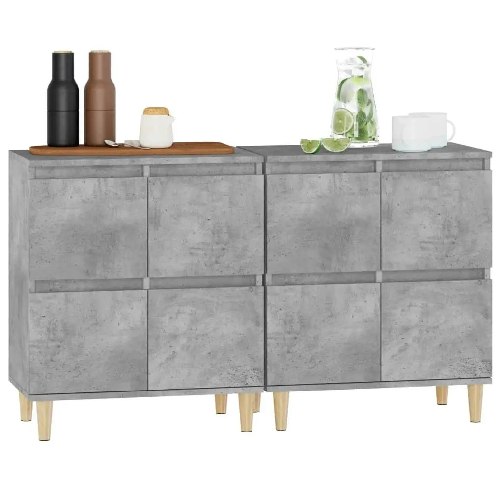 Sideboards 2 pcs Concrete Grey 60x35x70 cm Engineered Wood 3185755