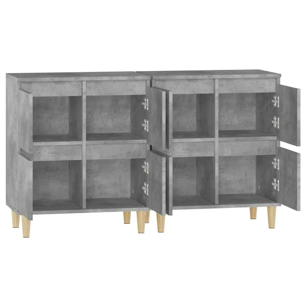 Sideboards 2 pcs Concrete Grey 60x35x70 cm Engineered Wood 3185755