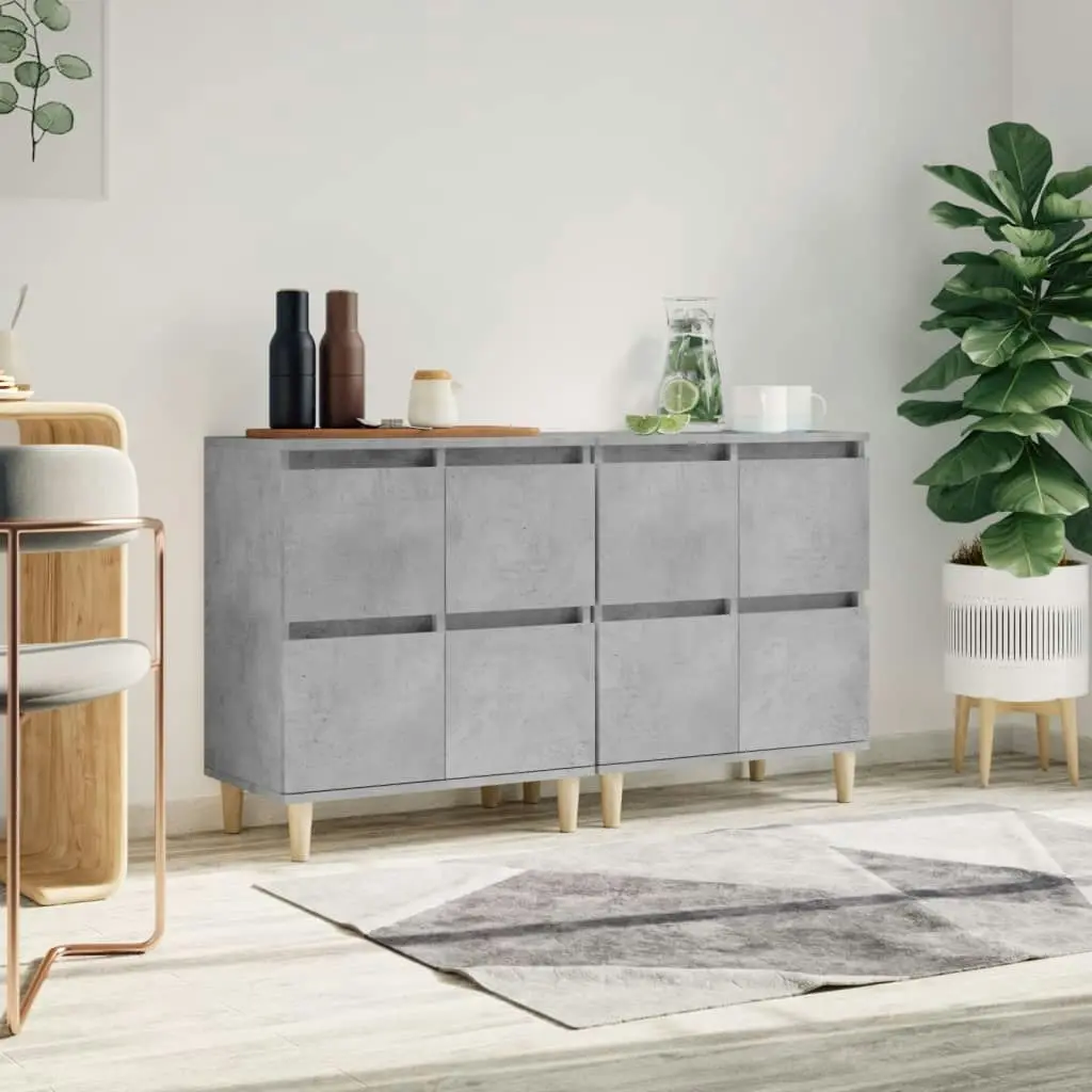 Sideboards 2 pcs Concrete Grey 60x35x70 cm Engineered Wood 3185755