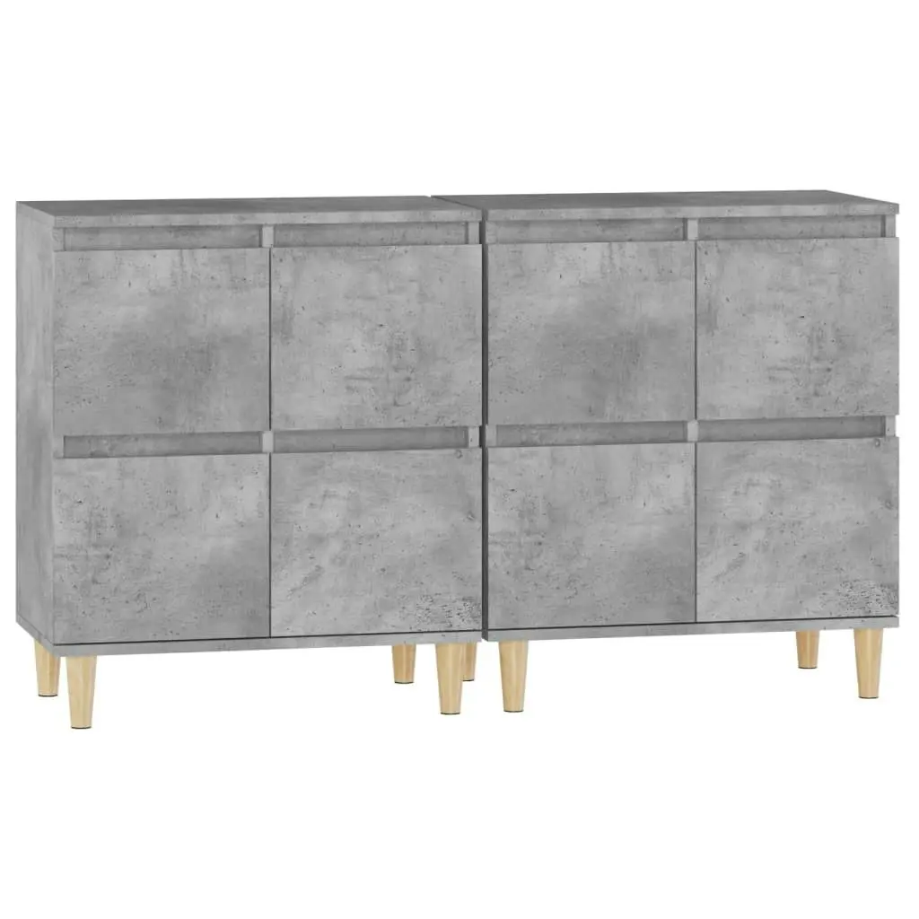 Sideboards 2 pcs Concrete Grey 60x35x70 cm Engineered Wood 3185755