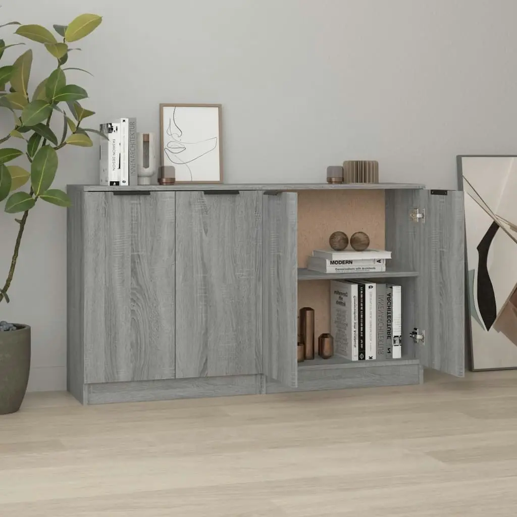 Sideboards 2 pcs Grey Sonoma 60x30x70 cm Engineered Wood 3115778