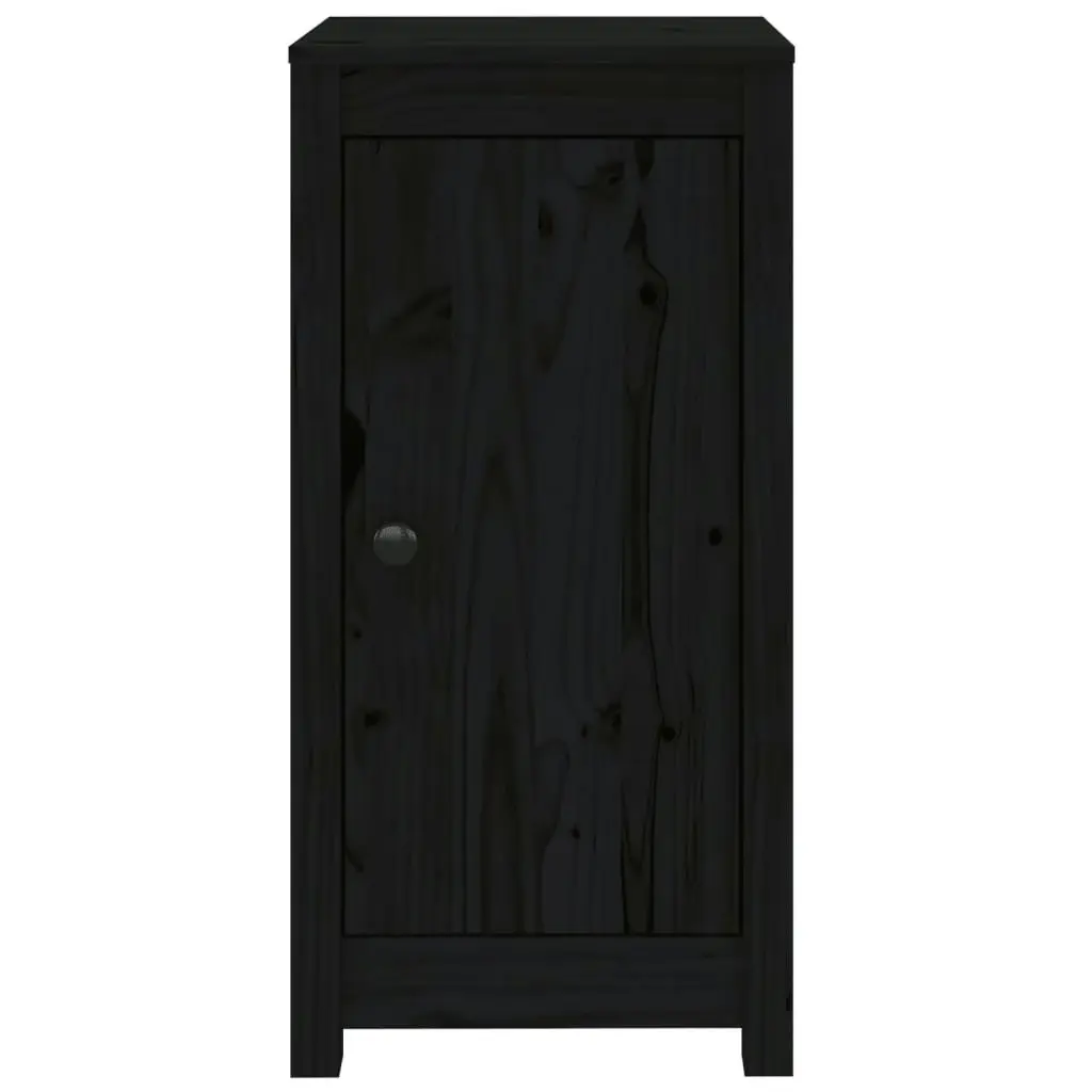 Sideboards 2 pcs Black 40x35x80 cm Solid Wood Pine 813733