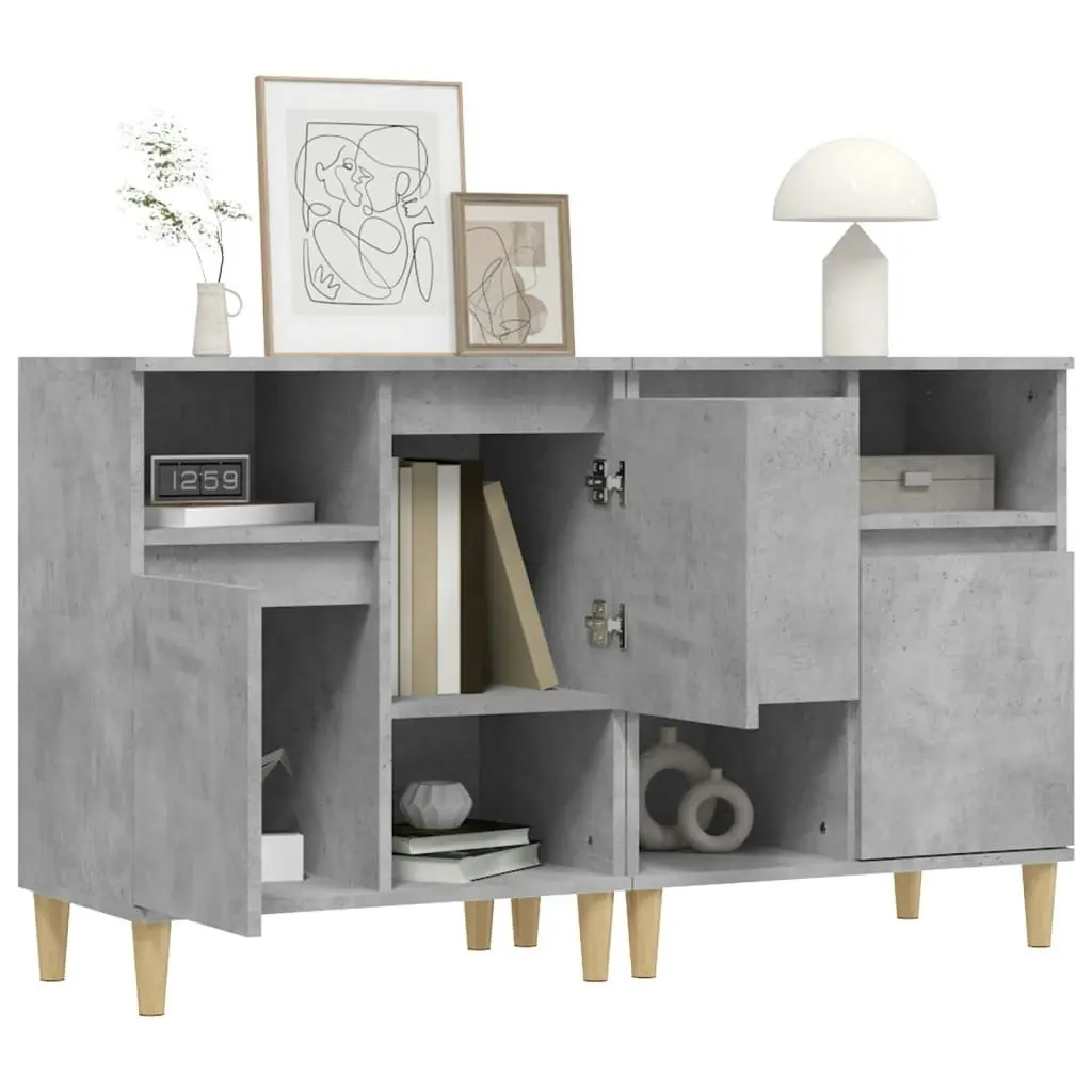 Sideboards 2 pcs Concrete Grey 60x35x70 cm Engineered Wood 3185723