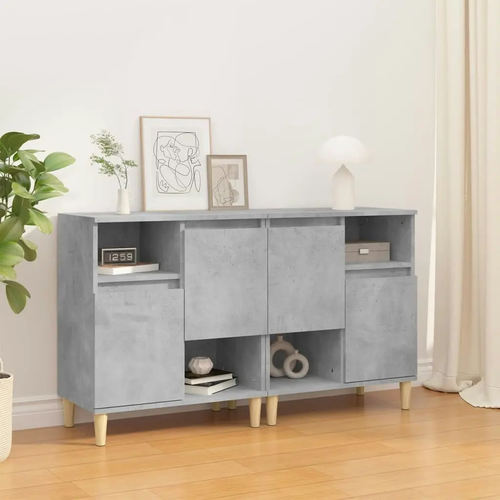 Sideboards 2 pcs Concrete Grey 60x35x70 cm Engineered Wood 3185723