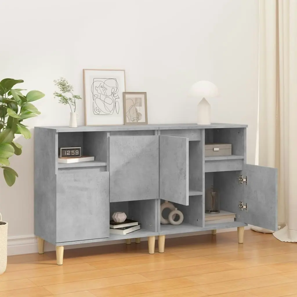 Sideboards 2 pcs Concrete Grey 60x35x70 cm Engineered Wood 3185723