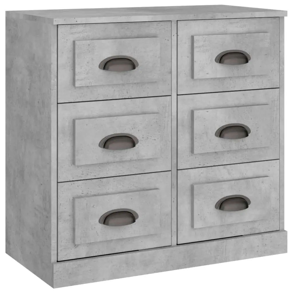 Sideboards 2 pcs Concrete Grey Engineered Wood 3185283