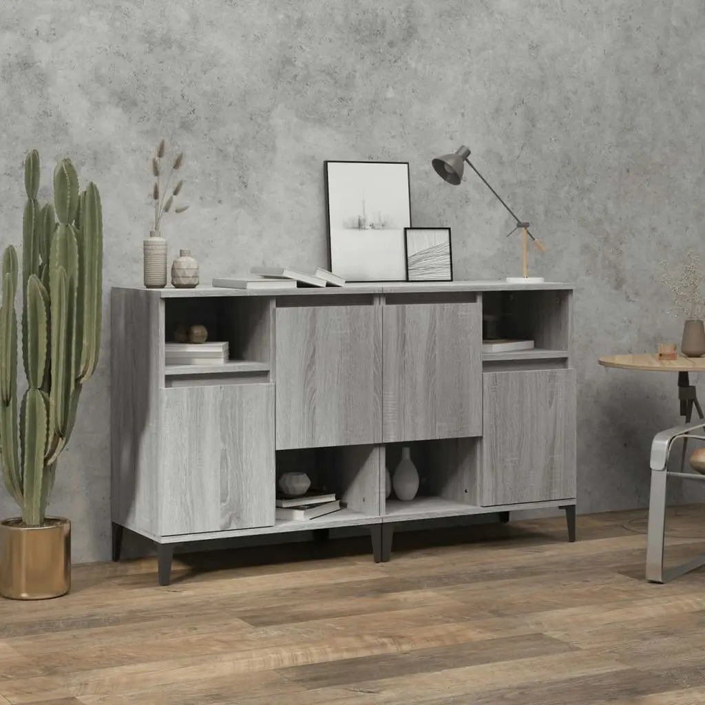 Sideboards 2 pcs Grey Sonoma 60x35x70 cm Engineered Wood 3185733