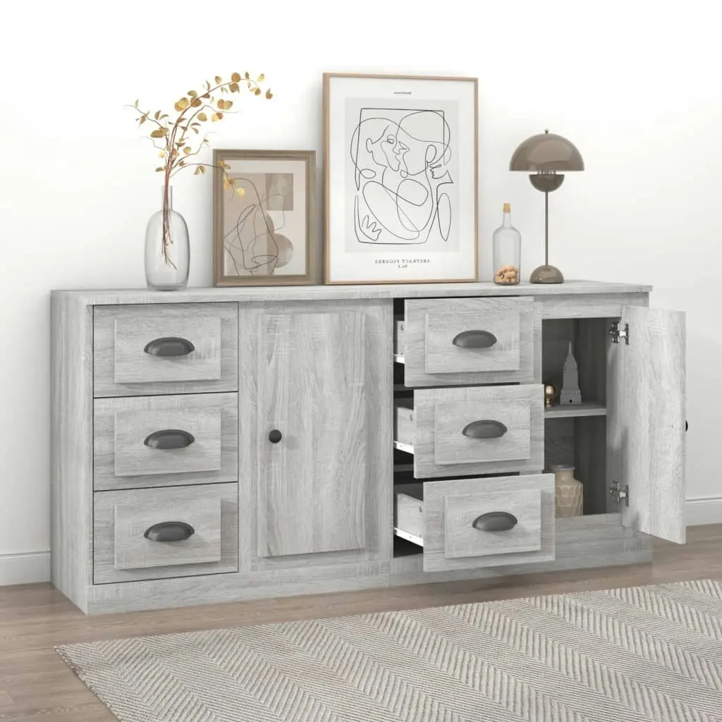 Sideboards 2 pcs Grey Sonoma Engineered Wood 3185229