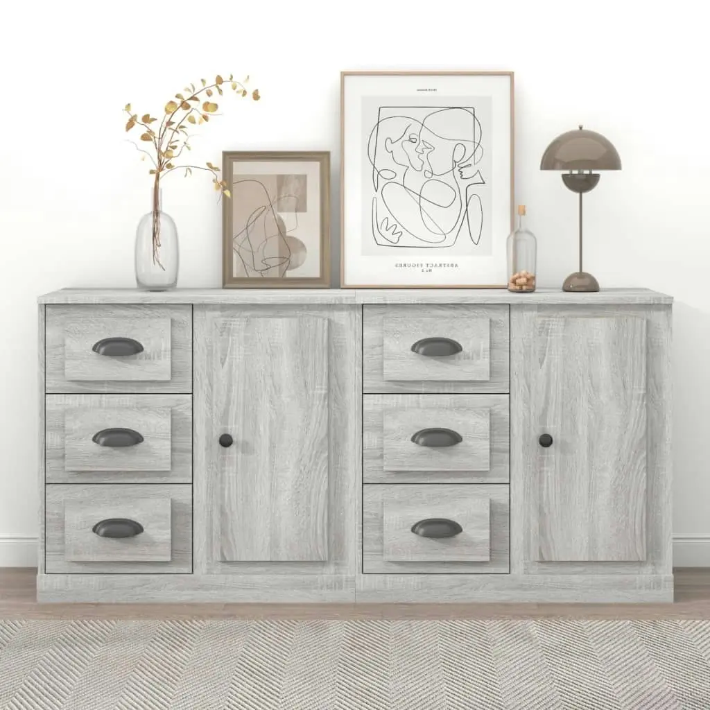 Sideboards 2 pcs Grey Sonoma Engineered Wood 3185229