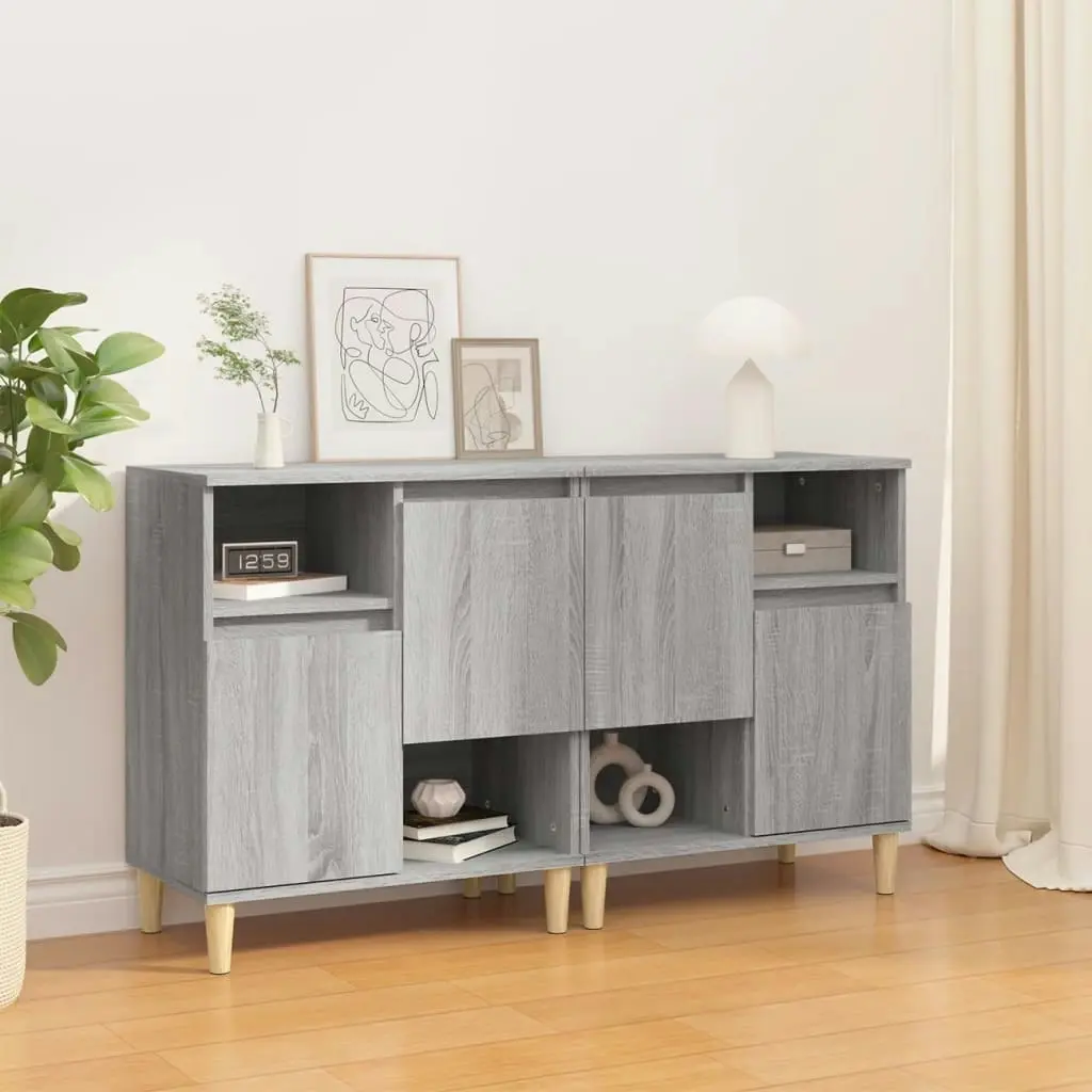 Sideboards 2 pcs Grey Sonoma 60x35x70 cm Engineered Wood 3185725