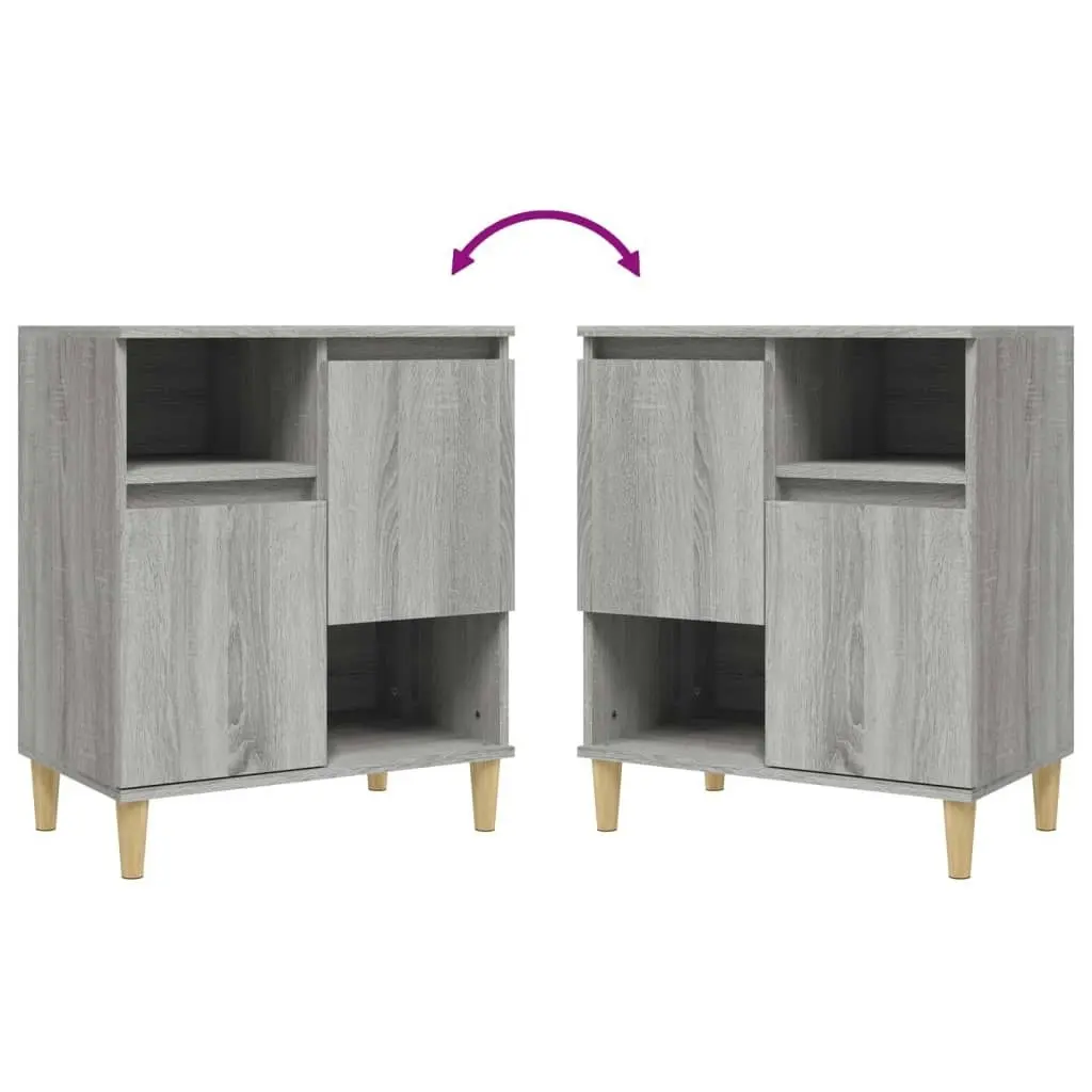 Sideboards 2 pcs Grey Sonoma 60x35x70 cm Engineered Wood 3185725