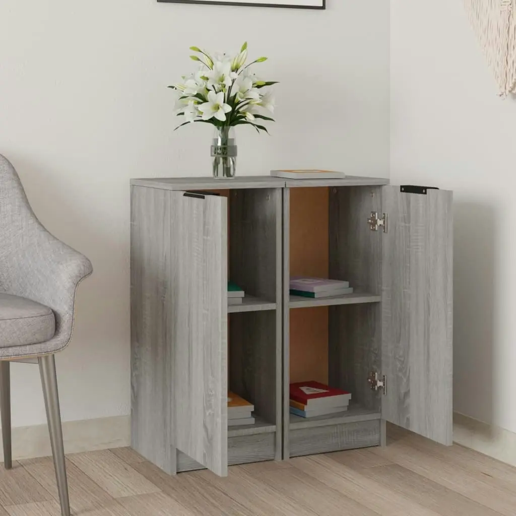 Sideboards 2 pcs Grey Sonoma 30x30x70 cm Engineered Wood 817009