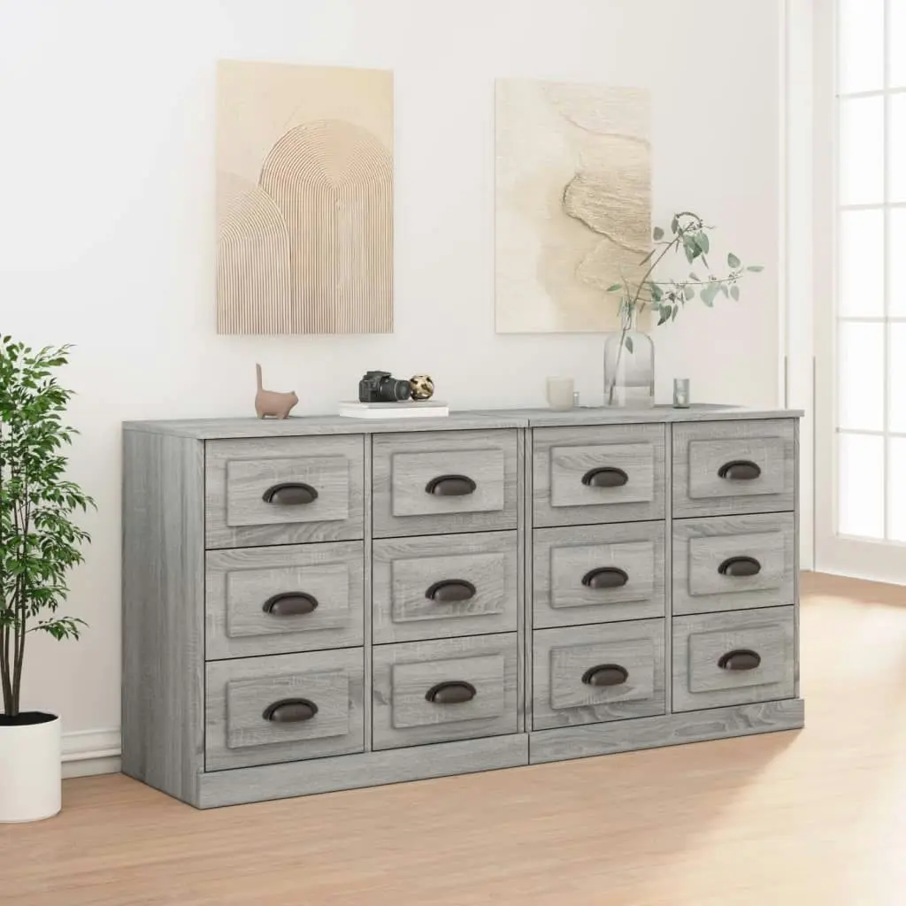 Sideboards 2 pcs Grey Sonoma Engineered Wood 3185285