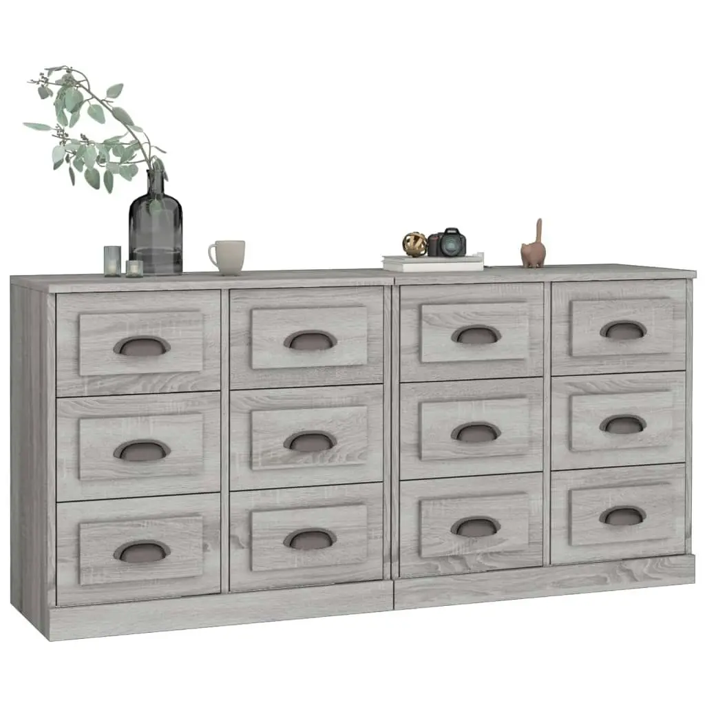 Sideboards 2 pcs Grey Sonoma Engineered Wood 3185285