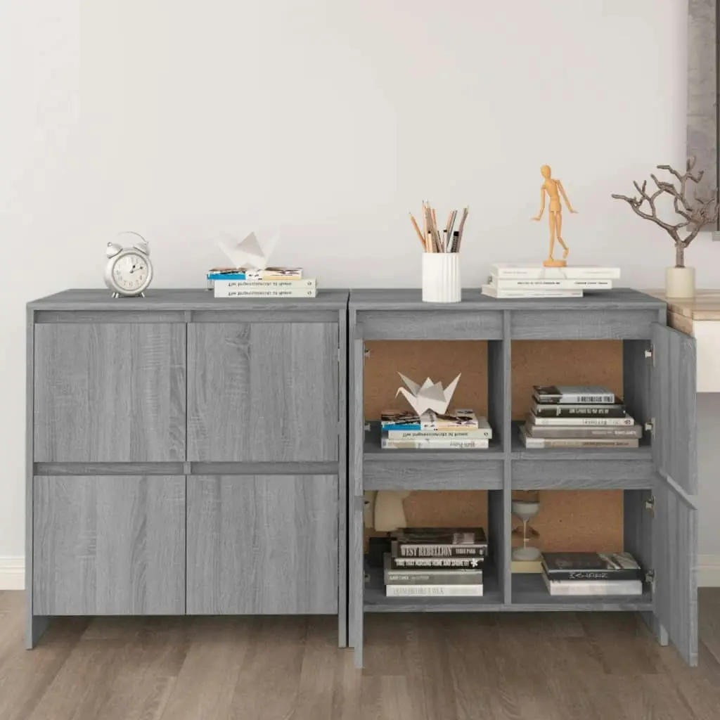 Sideboards 2 pcs Grey Sonoma 70x41x75 cm Engineered Wood 3098095