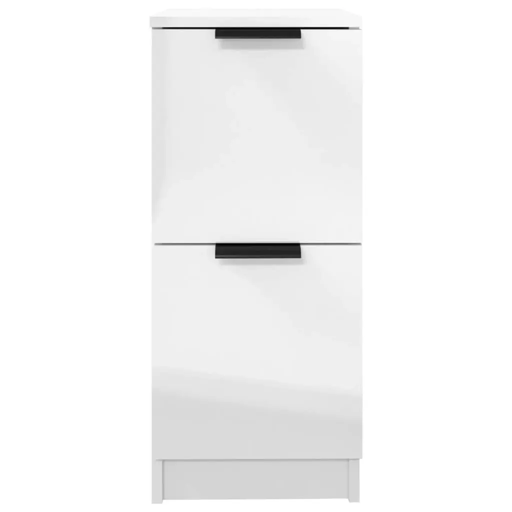 Sideboards 2 pcs High Gloss White 30x30x70 cm Engineered Wood 811182