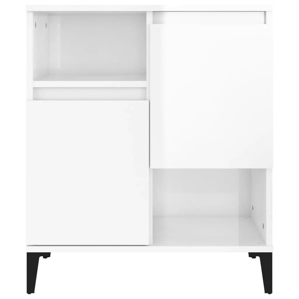 Sideboards 2 pcs High Gloss White 60x35x70 cm Engineered Wood 3185729