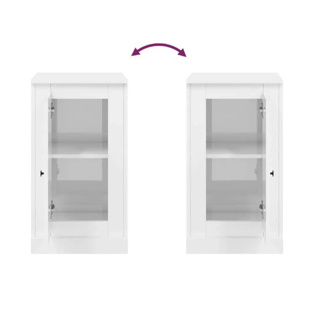 Sideboards 2 pcs High Gloss White 37.5x35.5x67.5 cm Engineered Wood 816205