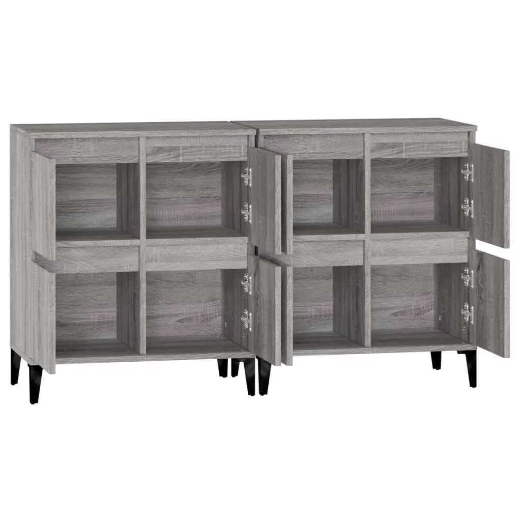 Sideboards 2 pcs Grey Sonoma 60x35x70 cm Engineered Wood 3185765