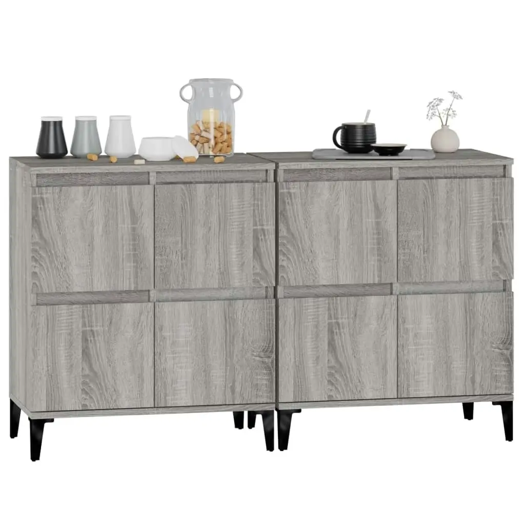 Sideboards 2 pcs Grey Sonoma 60x35x70 cm Engineered Wood 3185765