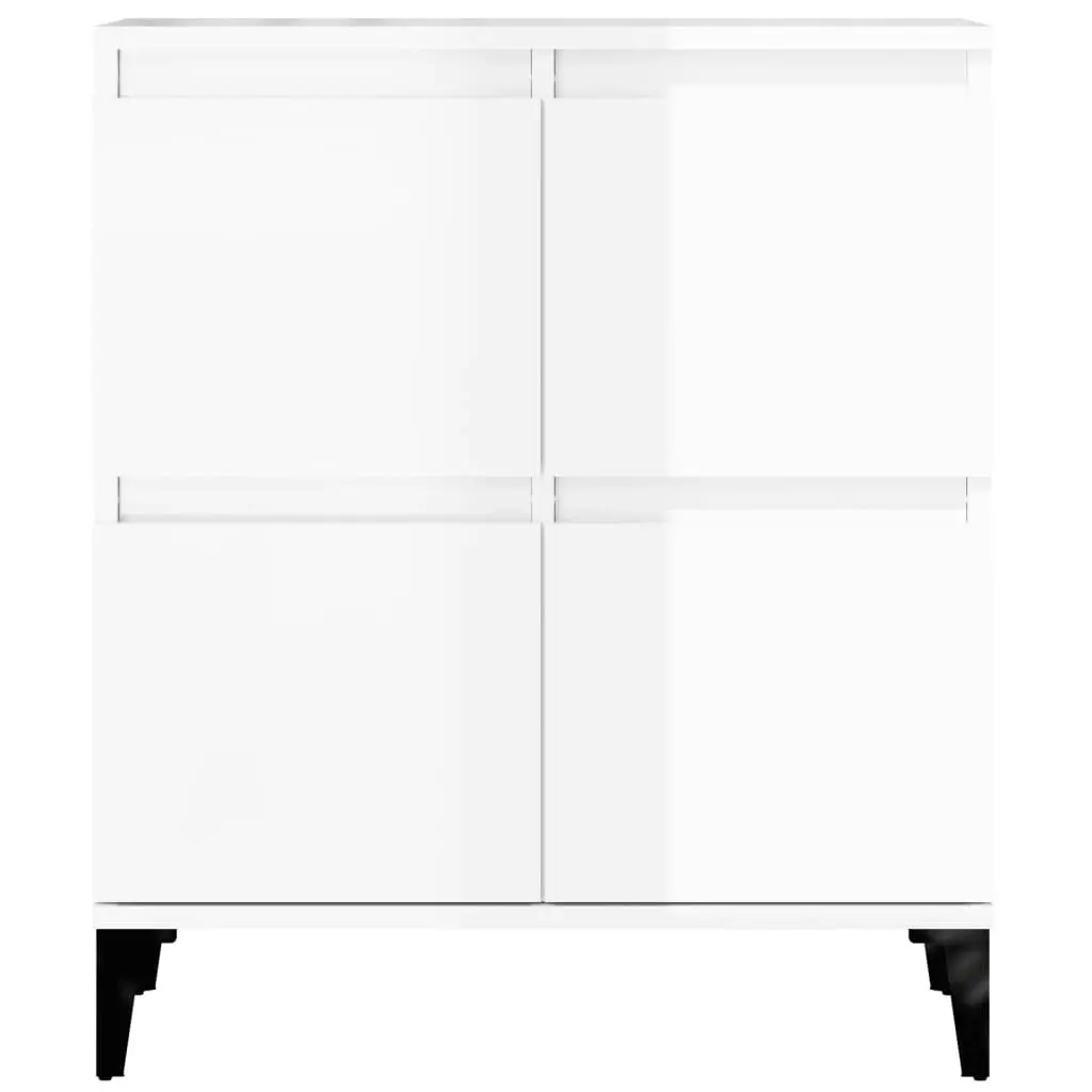 Sideboards 2 pcs High Gloss White 60x35x70 cm Engineered Wood 3185761