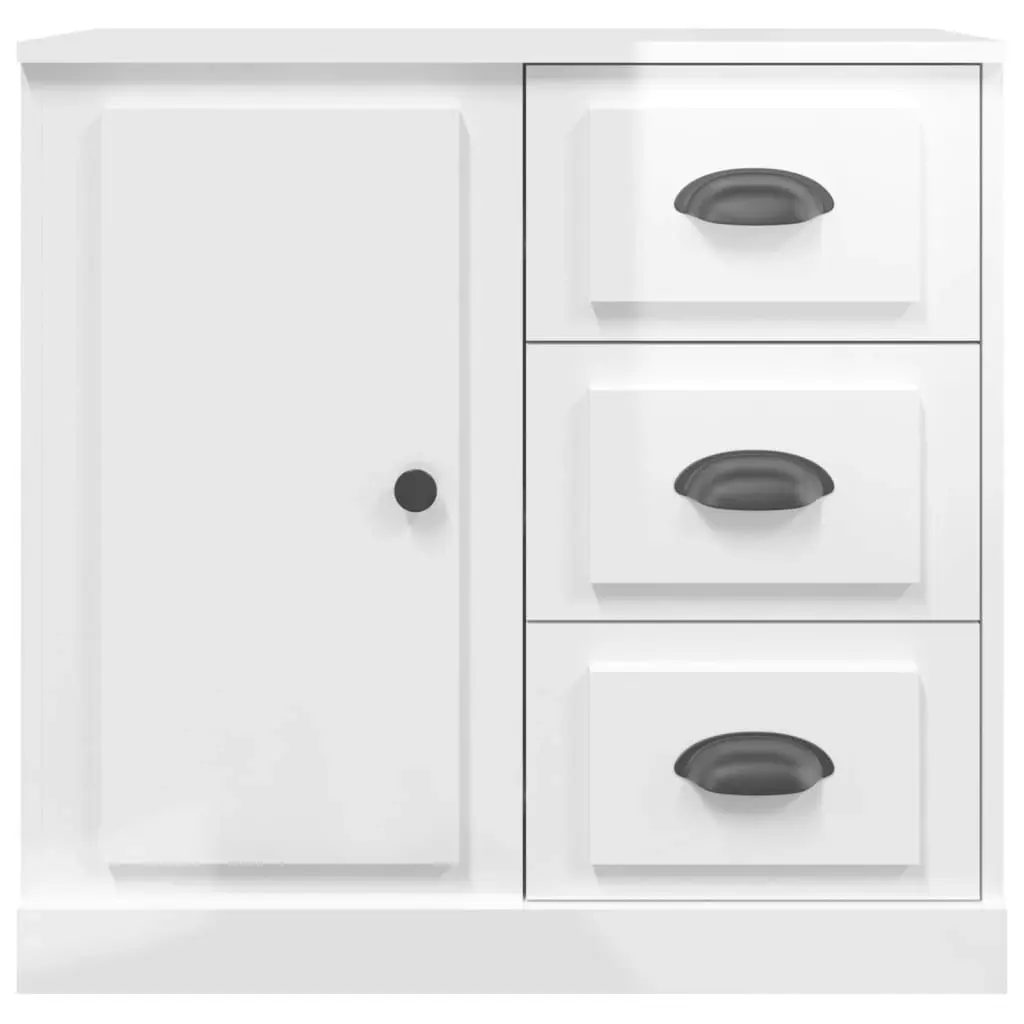 Sideboards 2 pcs High Gloss White Engineered Wood 3185225