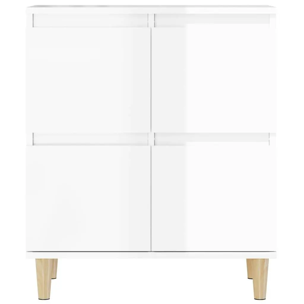 Sideboards 2 pcs High Gloss White 60x35x70 cm Engineered Wood 3185753