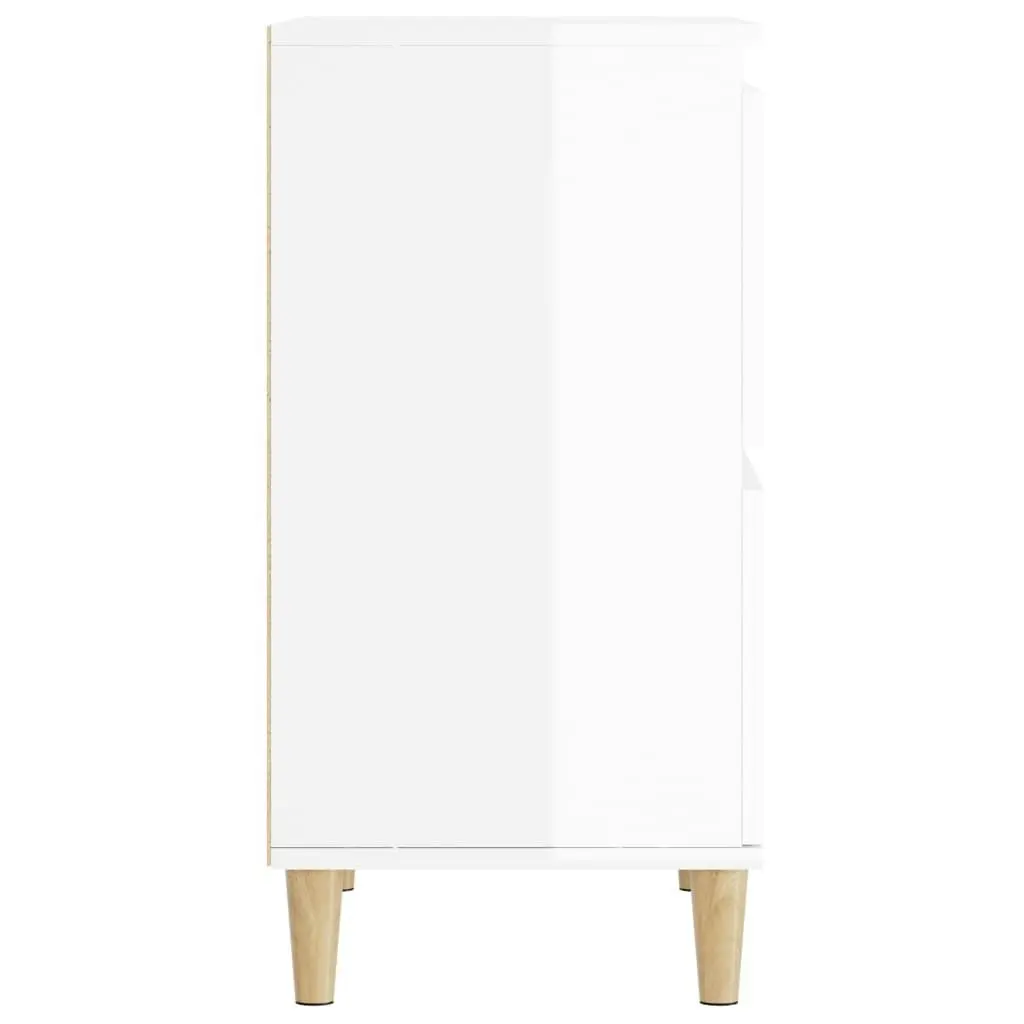 Sideboards 2 pcs High Gloss White 60x35x70 cm Engineered Wood 3185753