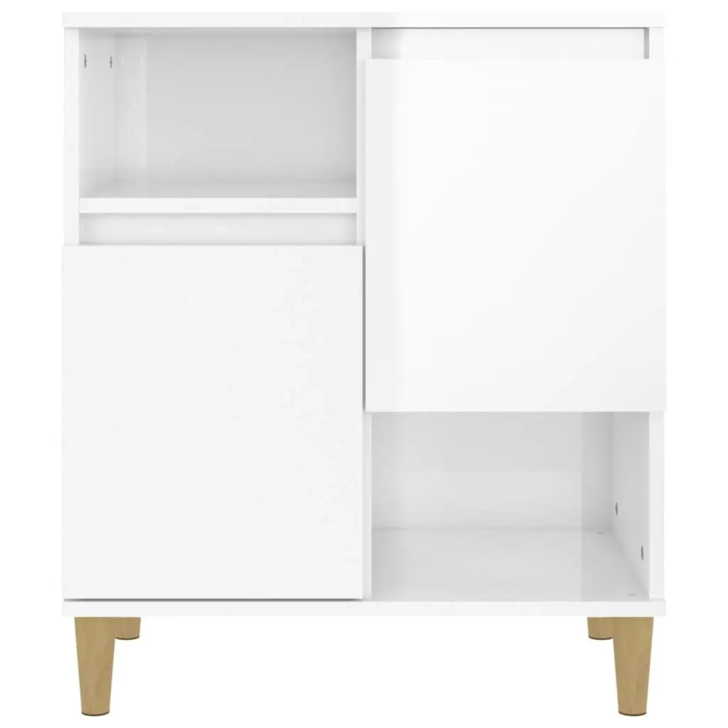 Sideboards 2 pcs High Gloss White 60x35x70 cm Engineered Wood 3185721