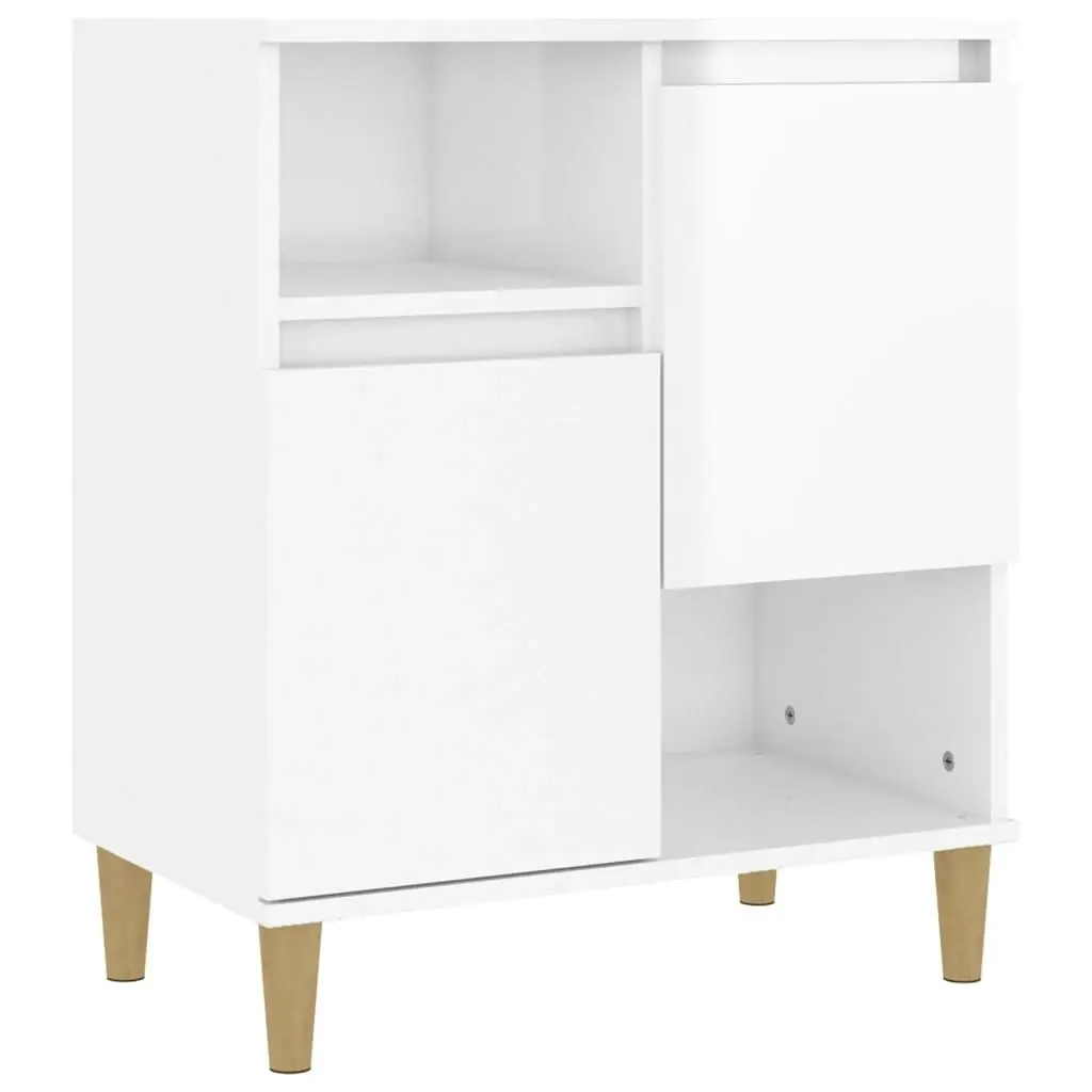 Sideboards 2 pcs High Gloss White 60x35x70 cm Engineered Wood 3185721