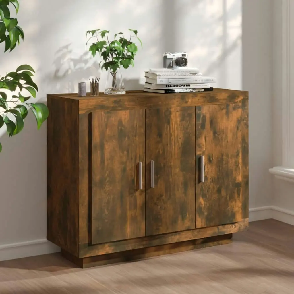 Sideboard Smoked Oak 92x35x75 cm Engineered Wood 817240