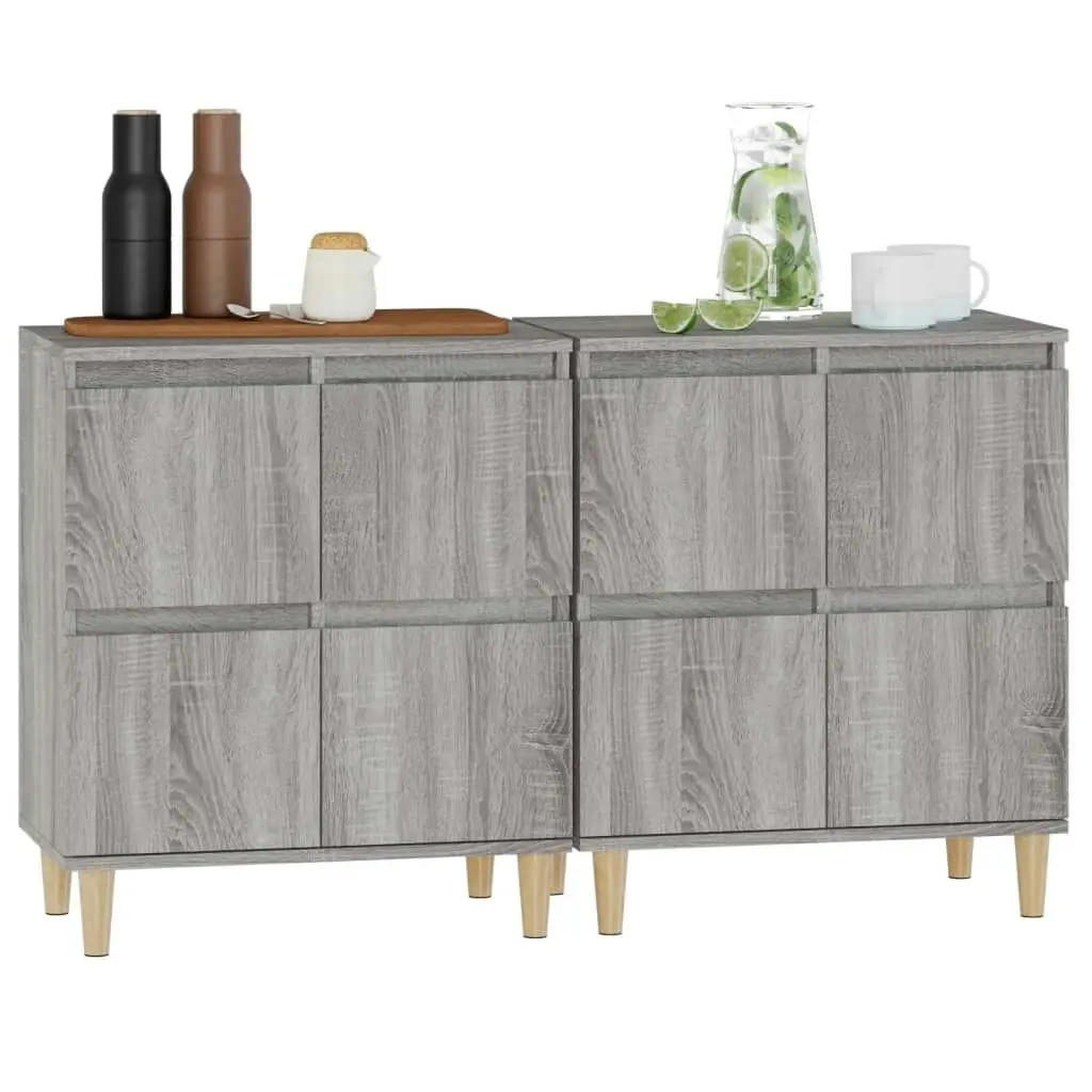 Sideboards 2 pcs Grey Sonoma 60x35x70 cm Engineered Wood 3185757