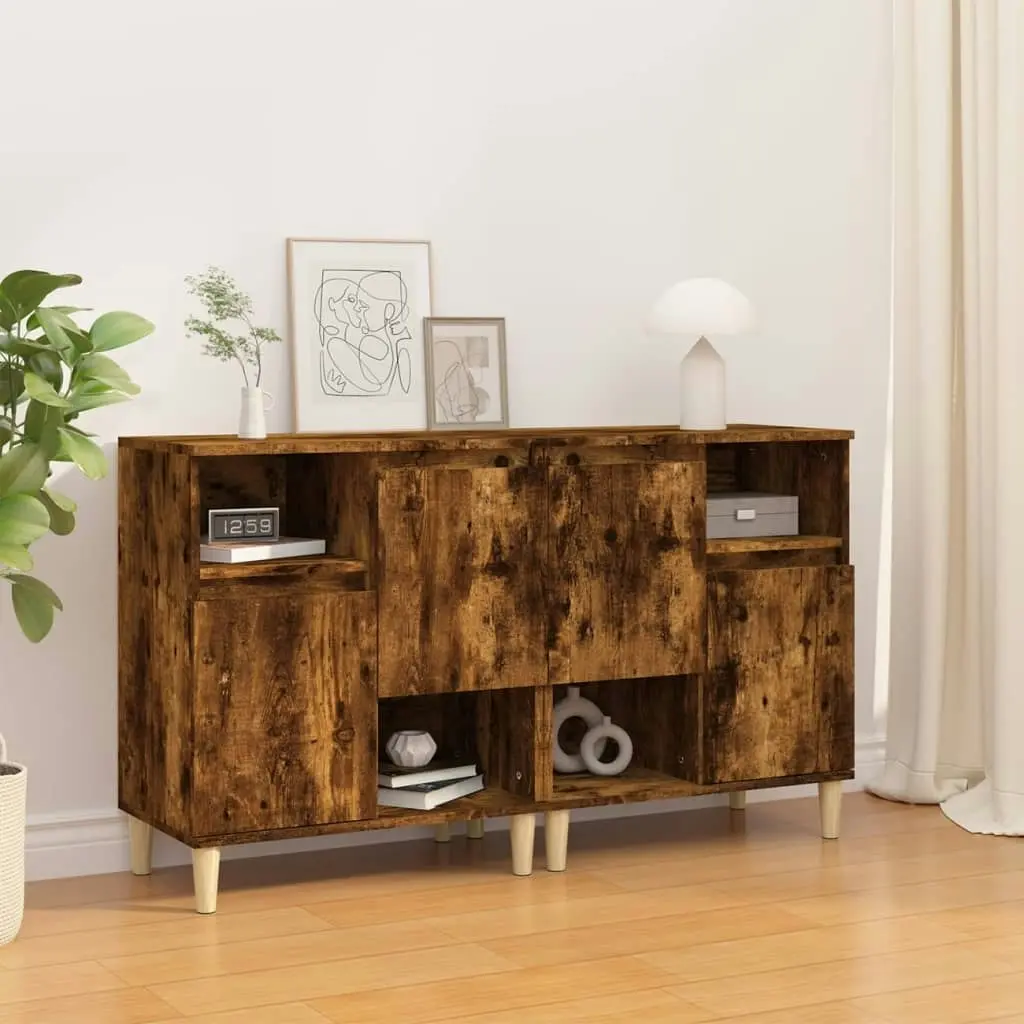 Sideboards 2 pcs Smoked Oak 60x35x70 cm Engineered Wood 3185724