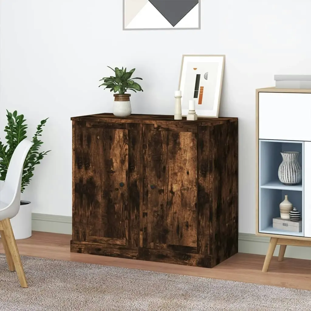 Sideboards 2 pcs Smoked Oak 37.5x35.5x67.5 cm Engineered Wood 816211