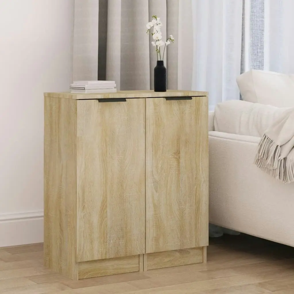 Sideboards 2 pcs Sonoma Oak 30x30x70 cm Engineered Wood 811140