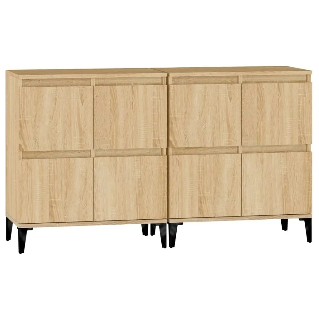 Sideboards 2 pcs Sonoma Oak 60x35x70 cm Engineered Wood 3185762