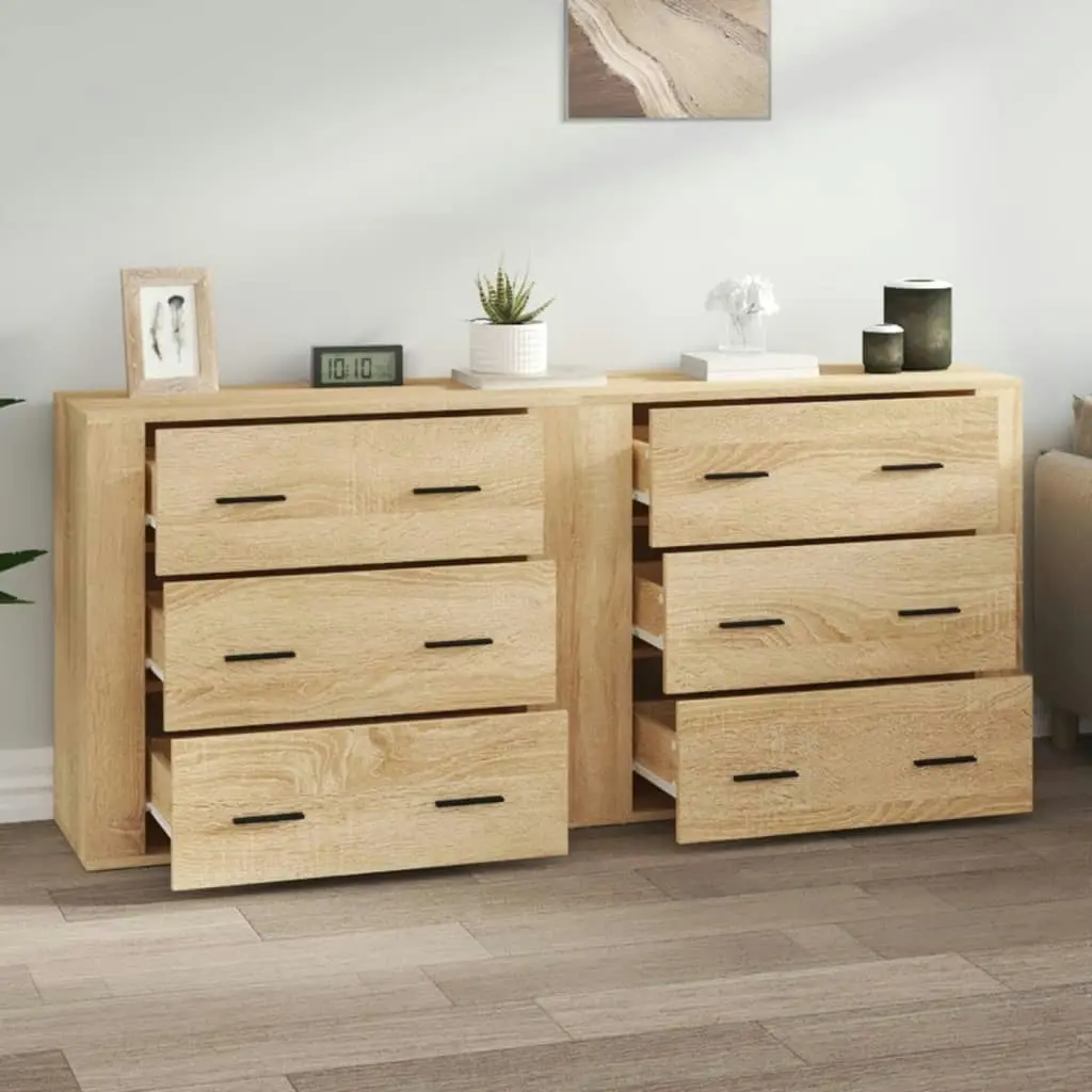 Sideboards 2 pcs Sonoma Oak Engineered Wood 3185410