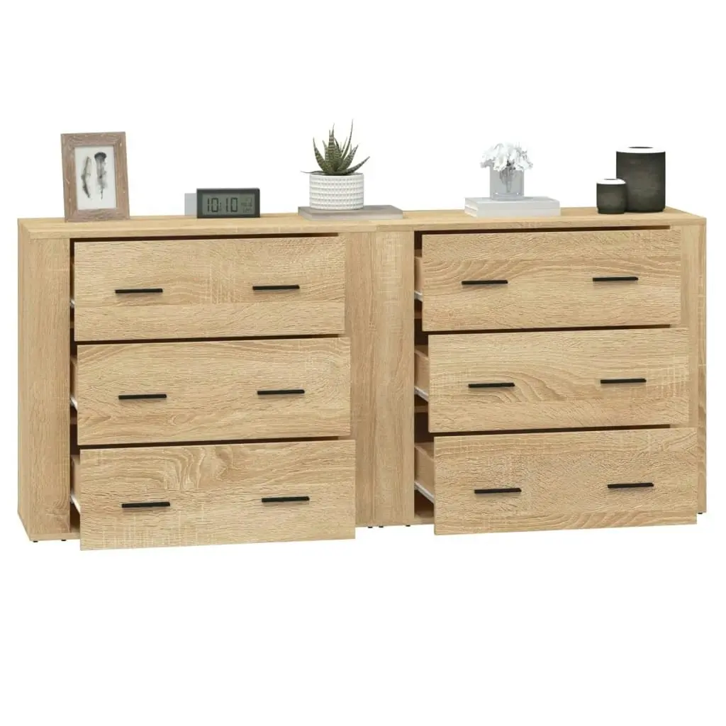 Sideboards 2 pcs Sonoma Oak Engineered Wood 3185410