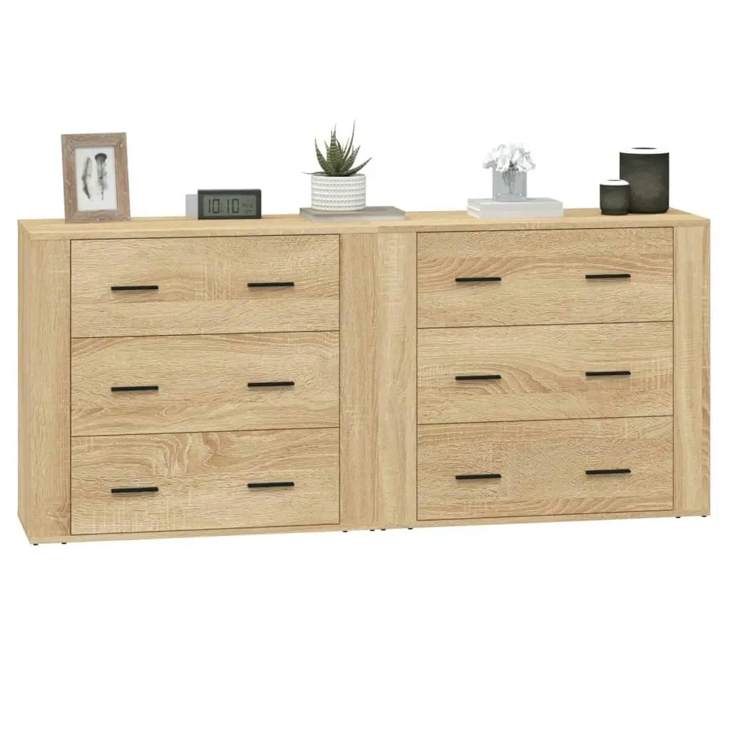 Sideboards 2 pcs Sonoma Oak Engineered Wood 3185410