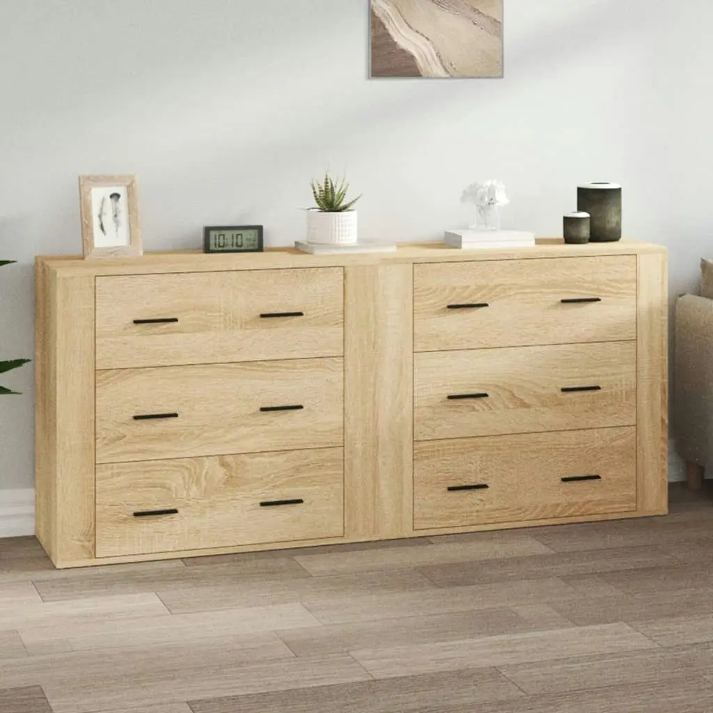 Sideboards 2 pcs Sonoma Oak Engineered Wood 3185410