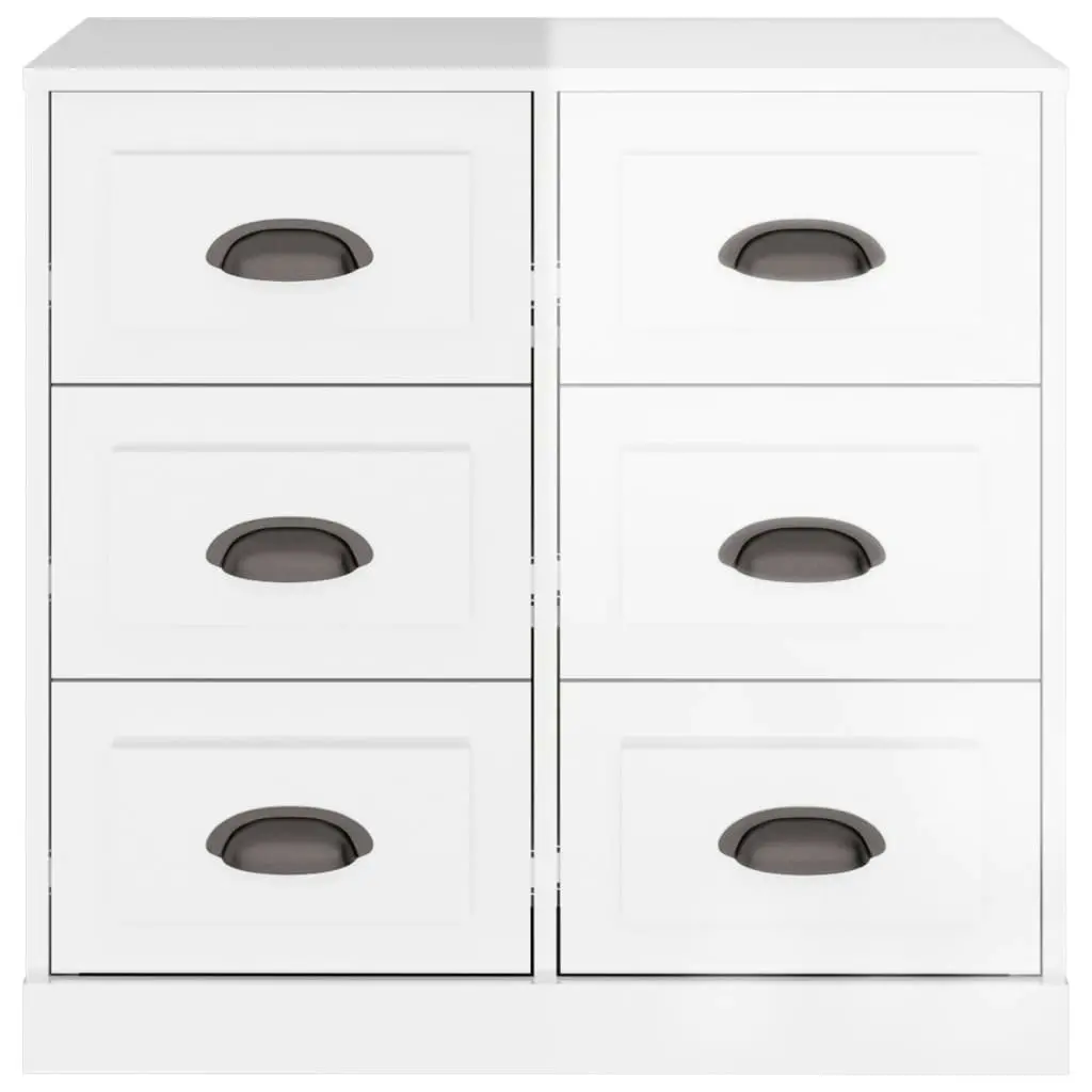 Sideboard High Gloss White 70x35.5x67.5 cm Engineered Wood 816434