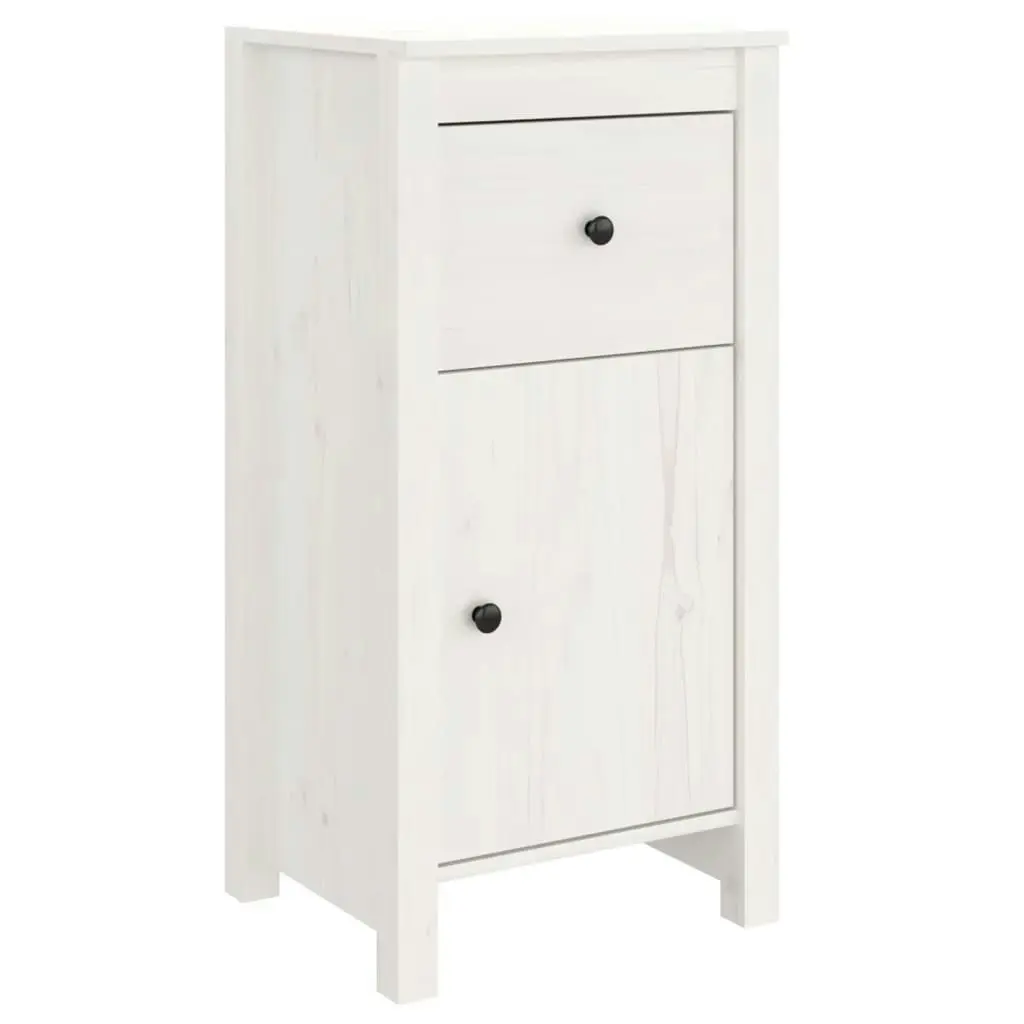 Sideboards 2 pcs White 40x35x80 cm Solid Wood Pine 813757