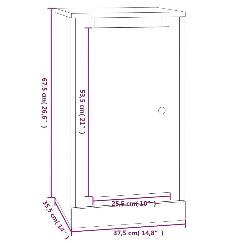 Sideboards 2 pcs White 37.5x35.5x67.5 cm Engineered Wood 816201