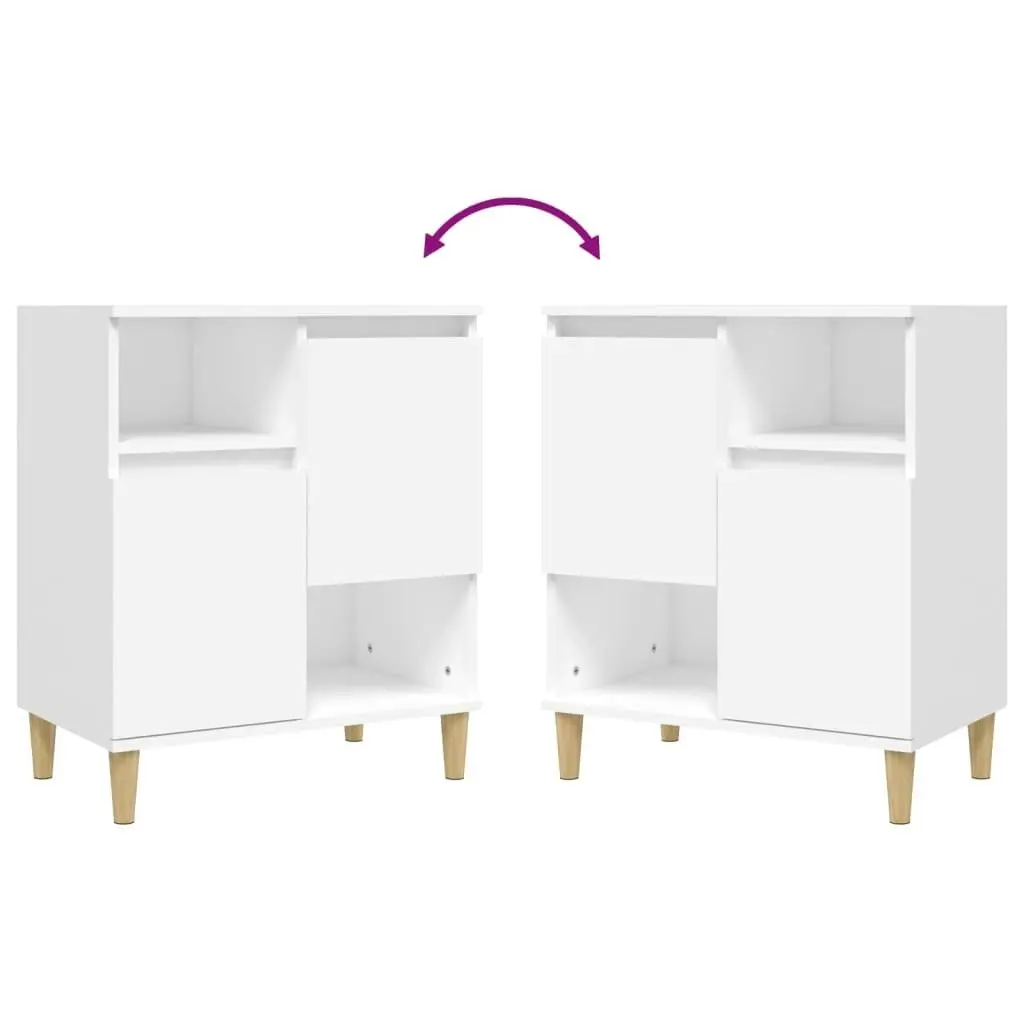 Sideboards 2 pcs White 60x35x70 cm Engineered Wood 3185719