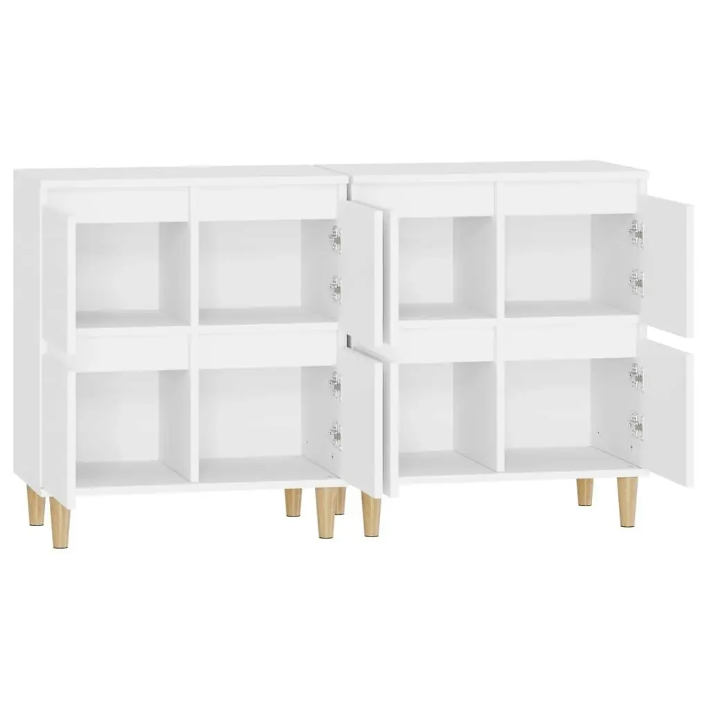 Sideboards 2 pcs White 60x35x70 cm Engineered Wood 3185751