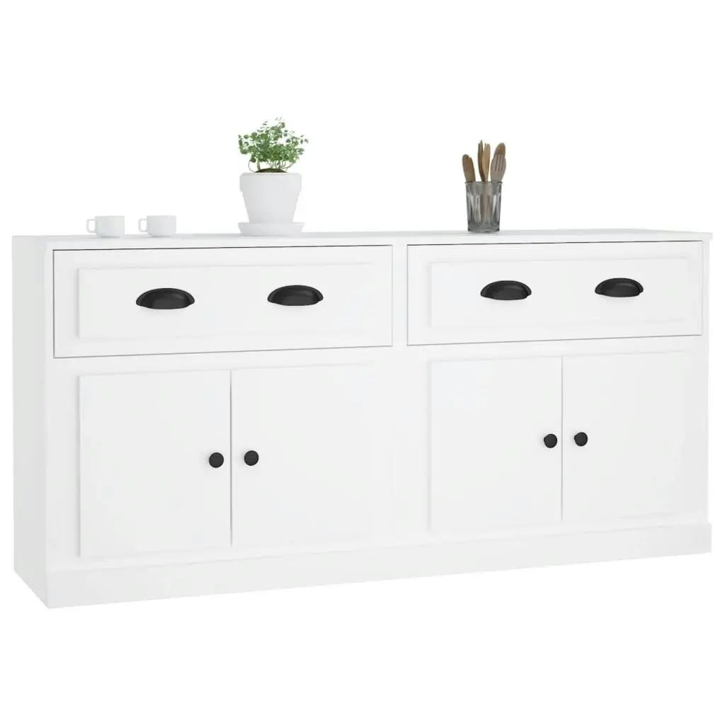 Sideboards 2 pcs White Engineered Wood 3185263