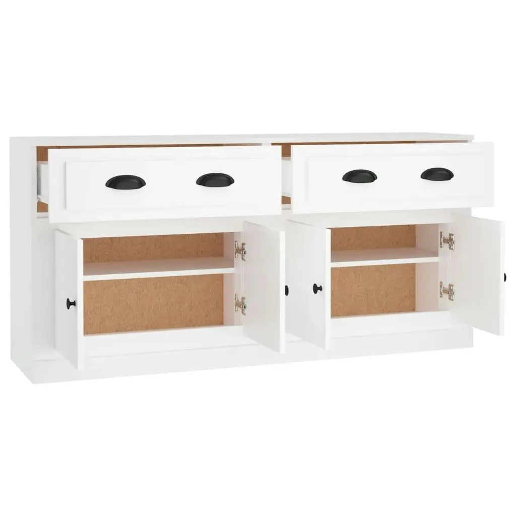 Sideboards 2 pcs White Engineered Wood 3185263