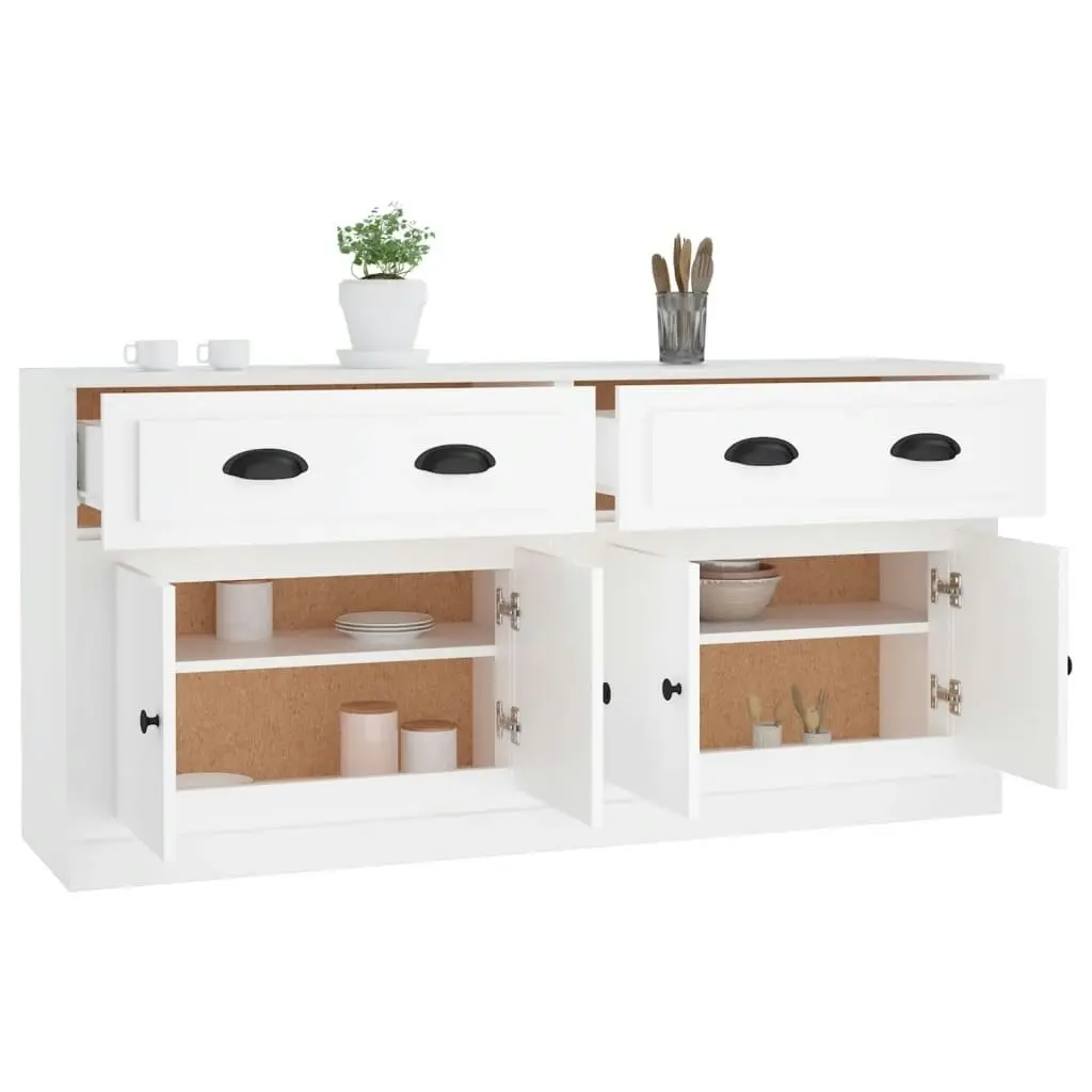 Sideboards 2 pcs White Engineered Wood 3185263